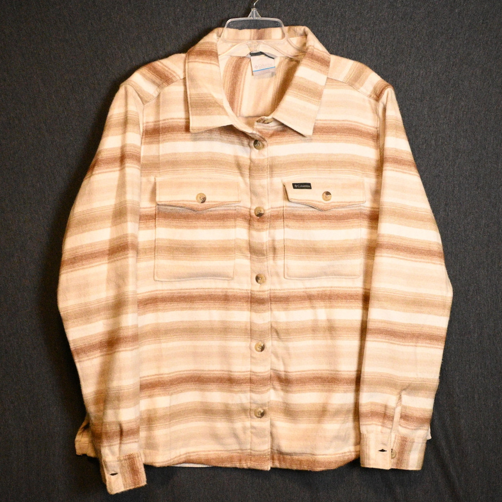 Columbia Women's XXL Calico Basin Shirt Jacket Shacket Utility Long Sleeve
